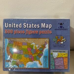 United States Map 500 Piece Jigsaw Puzzle
